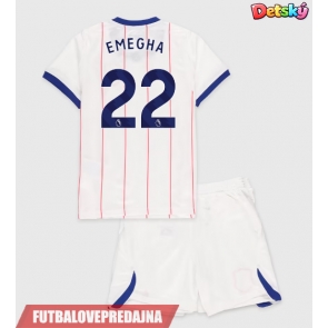 Lacne Dětský Futbalové dres Chelsea Emmanuel Emegha #22 2026-27 Krátky Rukáv - Tretina (+ trenírky)
